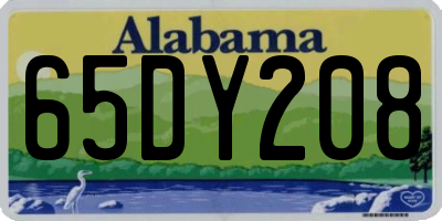 AL license plate 65DY208