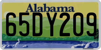 AL license plate 65DY209