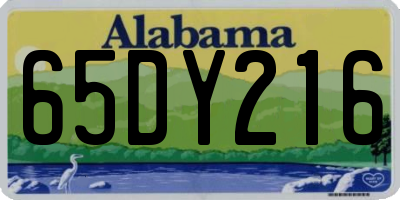 AL license plate 65DY216