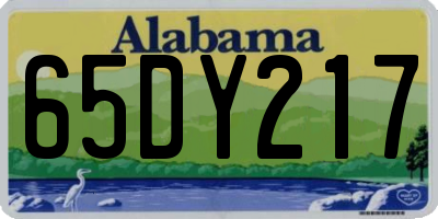 AL license plate 65DY217