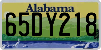 AL license plate 65DY218