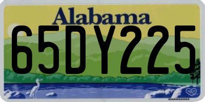 AL license plate 65DY225