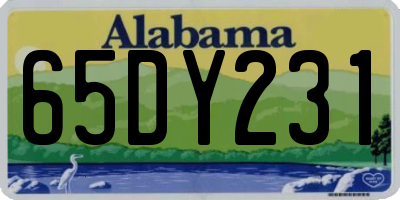 AL license plate 65DY231