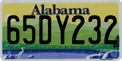 AL license plate 65DY232