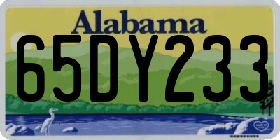 AL license plate 65DY233