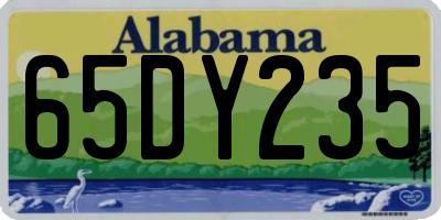 AL license plate 65DY235