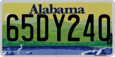AL license plate 65DY240