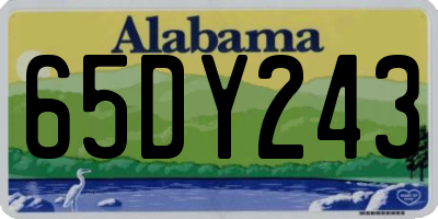 AL license plate 65DY243
