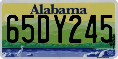 AL license plate 65DY245