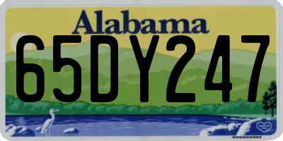 AL license plate 65DY247