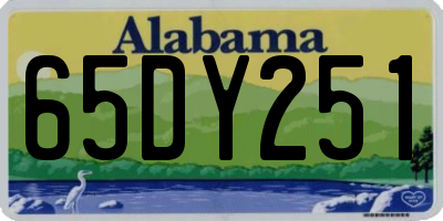 AL license plate 65DY251