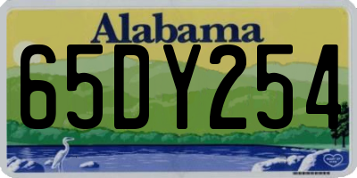 AL license plate 65DY254