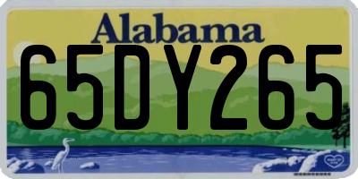 AL license plate 65DY265