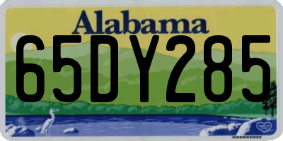 AL license plate 65DY285
