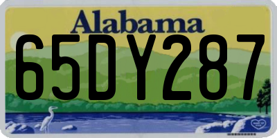 AL license plate 65DY287