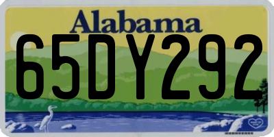 AL license plate 65DY292