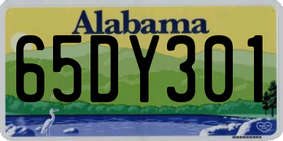 AL license plate 65DY301