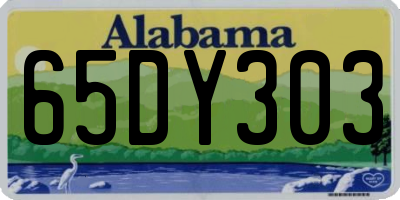 AL license plate 65DY303