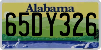 AL license plate 65DY326