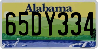AL license plate 65DY334