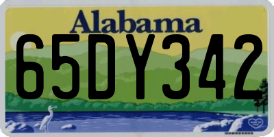 AL license plate 65DY342