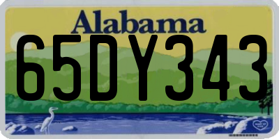 AL license plate 65DY343
