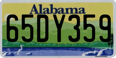 AL license plate 65DY359
