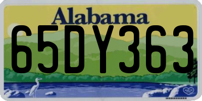 AL license plate 65DY363