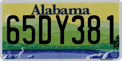 AL license plate 65DY381