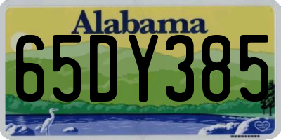 AL license plate 65DY385