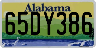 AL license plate 65DY386