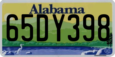 AL license plate 65DY398