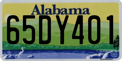 AL license plate 65DY401