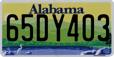 AL license plate 65DY403