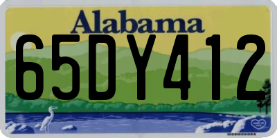 AL license plate 65DY412