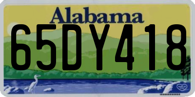 AL license plate 65DY418