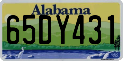 AL license plate 65DY431