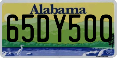 AL license plate 65DY500