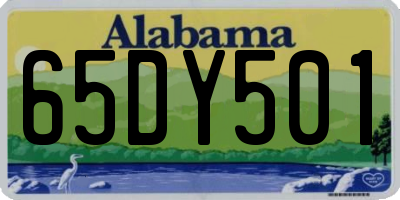 AL license plate 65DY501