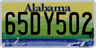 AL license plate 65DY502