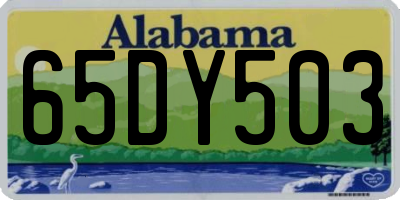 AL license plate 65DY503