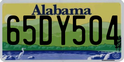 AL license plate 65DY504