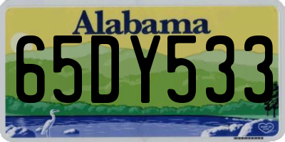 AL license plate 65DY533