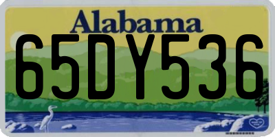 AL license plate 65DY536