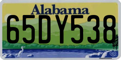 AL license plate 65DY538