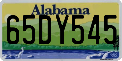 AL license plate 65DY545