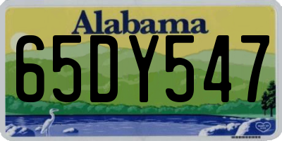 AL license plate 65DY547