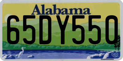 AL license plate 65DY550