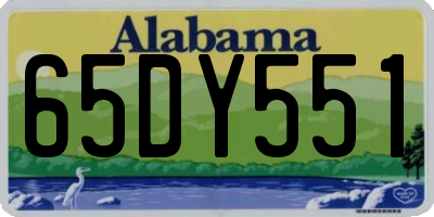 AL license plate 65DY551