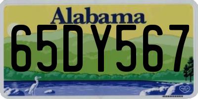 AL license plate 65DY567